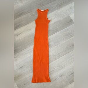 Zara Vibrant Orange Maxi Dress